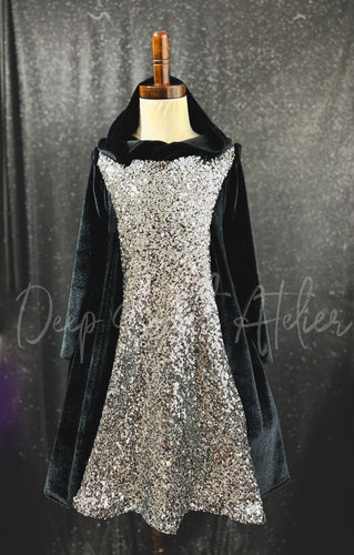 NYE Long Sleeved Hooded Dress