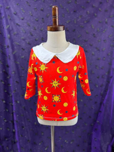 6Y RTS 3/4 Sleeved Peter Pan Top