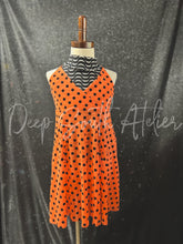 Load image into Gallery viewer, 5/6 Mesh Orange Dress
