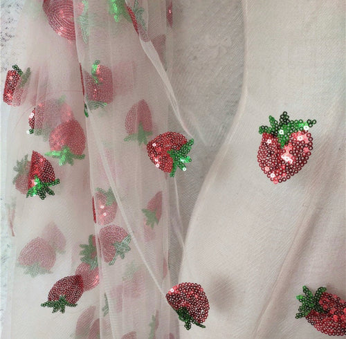 Strawberry Maxi Skirt (No Bummies)