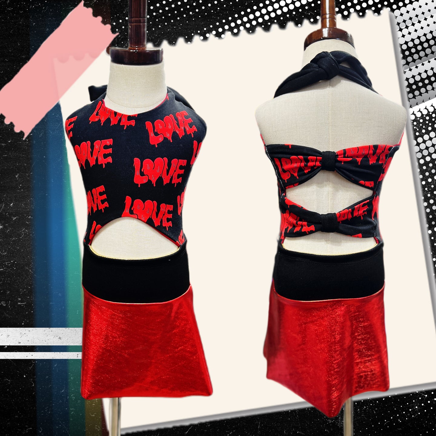 RTS 5T Bowback Halter Dress
