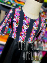 Load image into Gallery viewer, Floral+Leather Dramatic Peplum