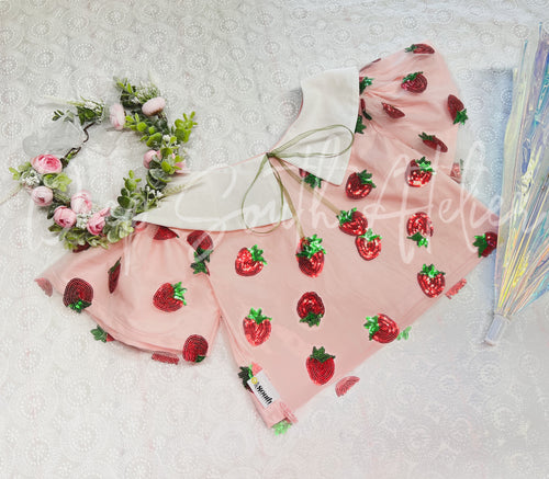 Strawberry Short Sleeved Pilgrim Top