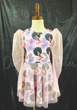 Load image into Gallery viewer, 6/7 Afro Floral Puffy Sleeve Dress