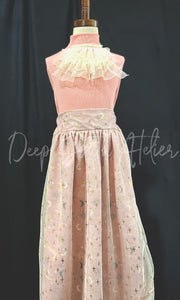 Pink Maxi Skirt W/Gold Star Overlay